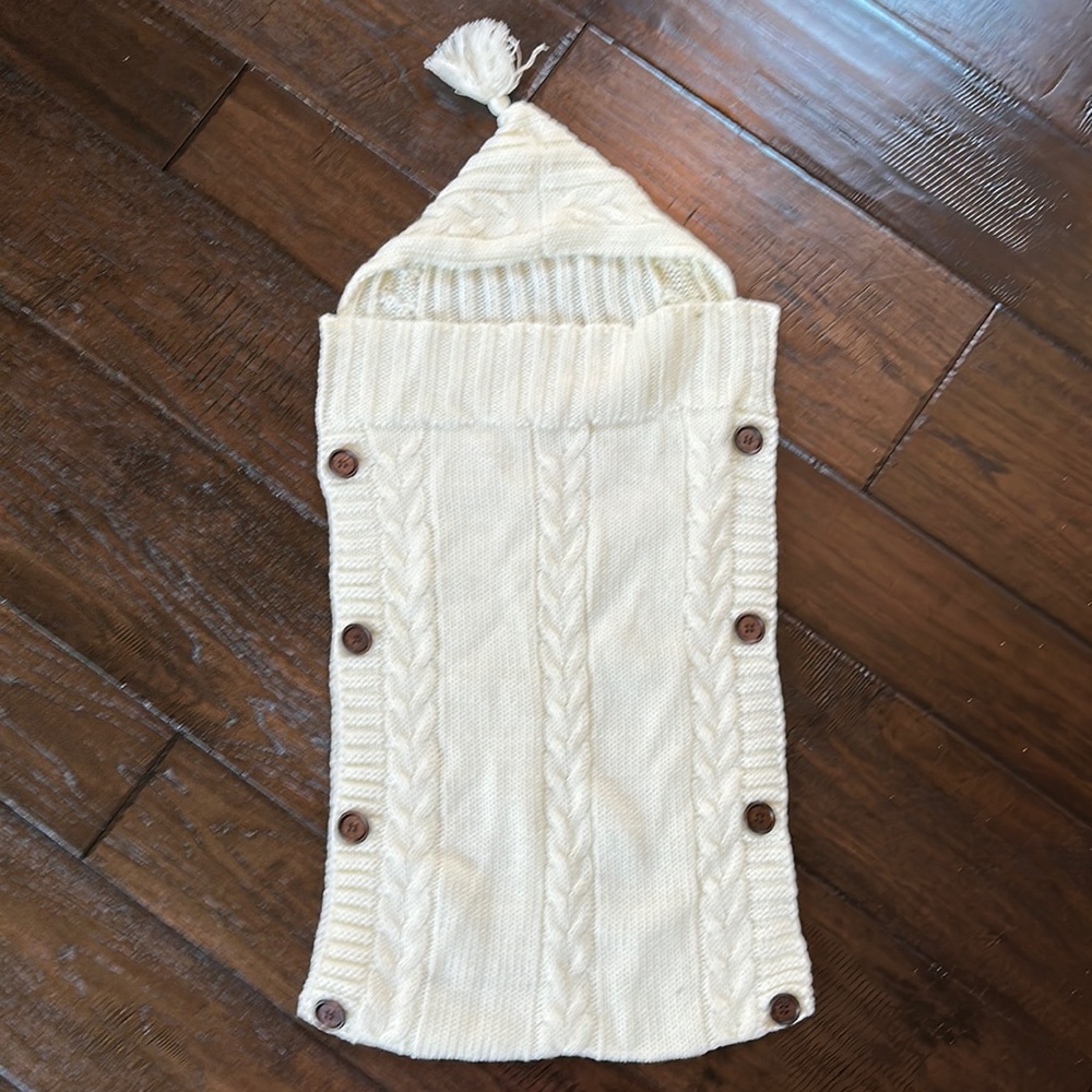 Baby knitted lounge stroller wrap sack